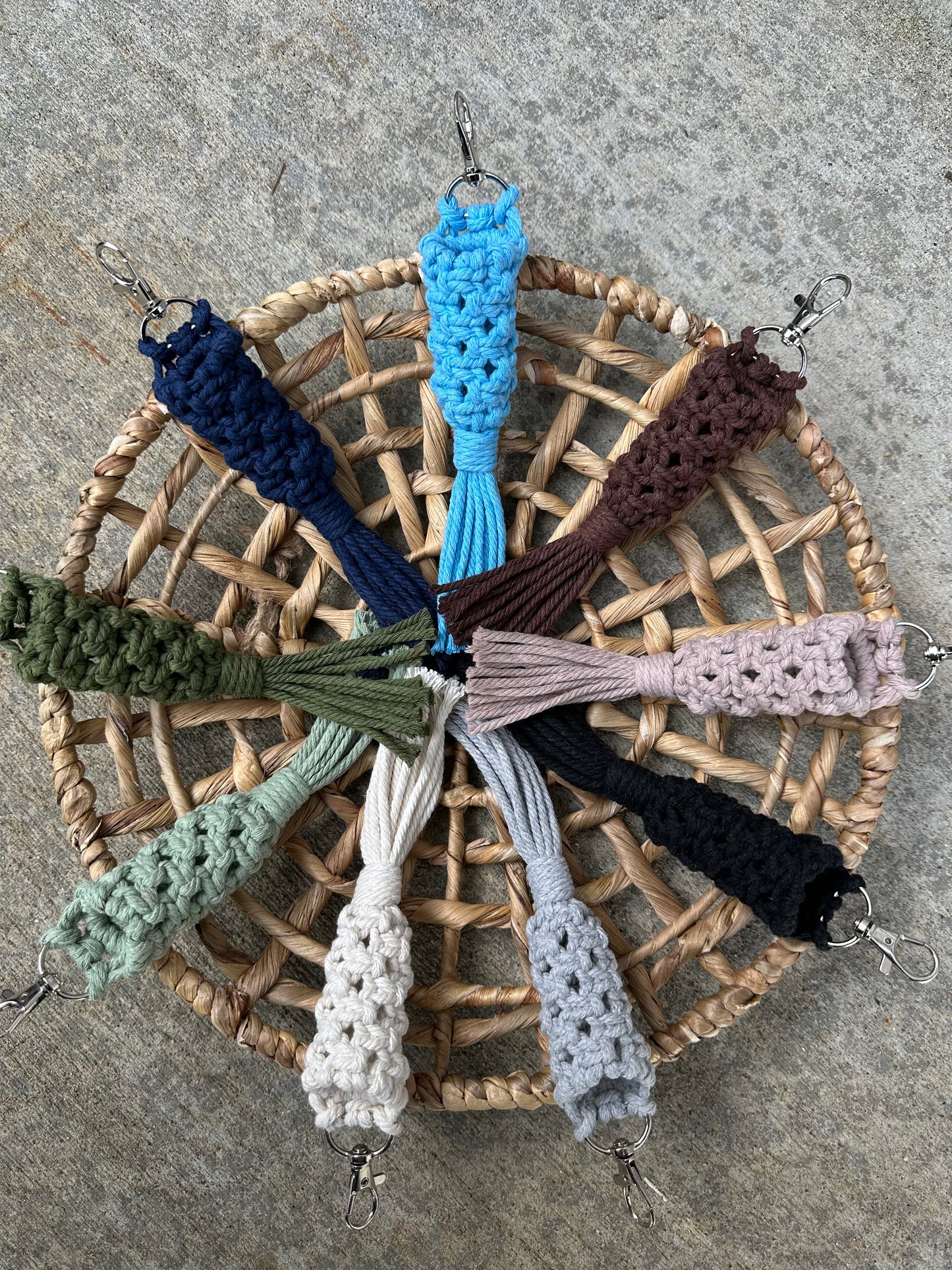 Macramé Chapstick Holder Keychain