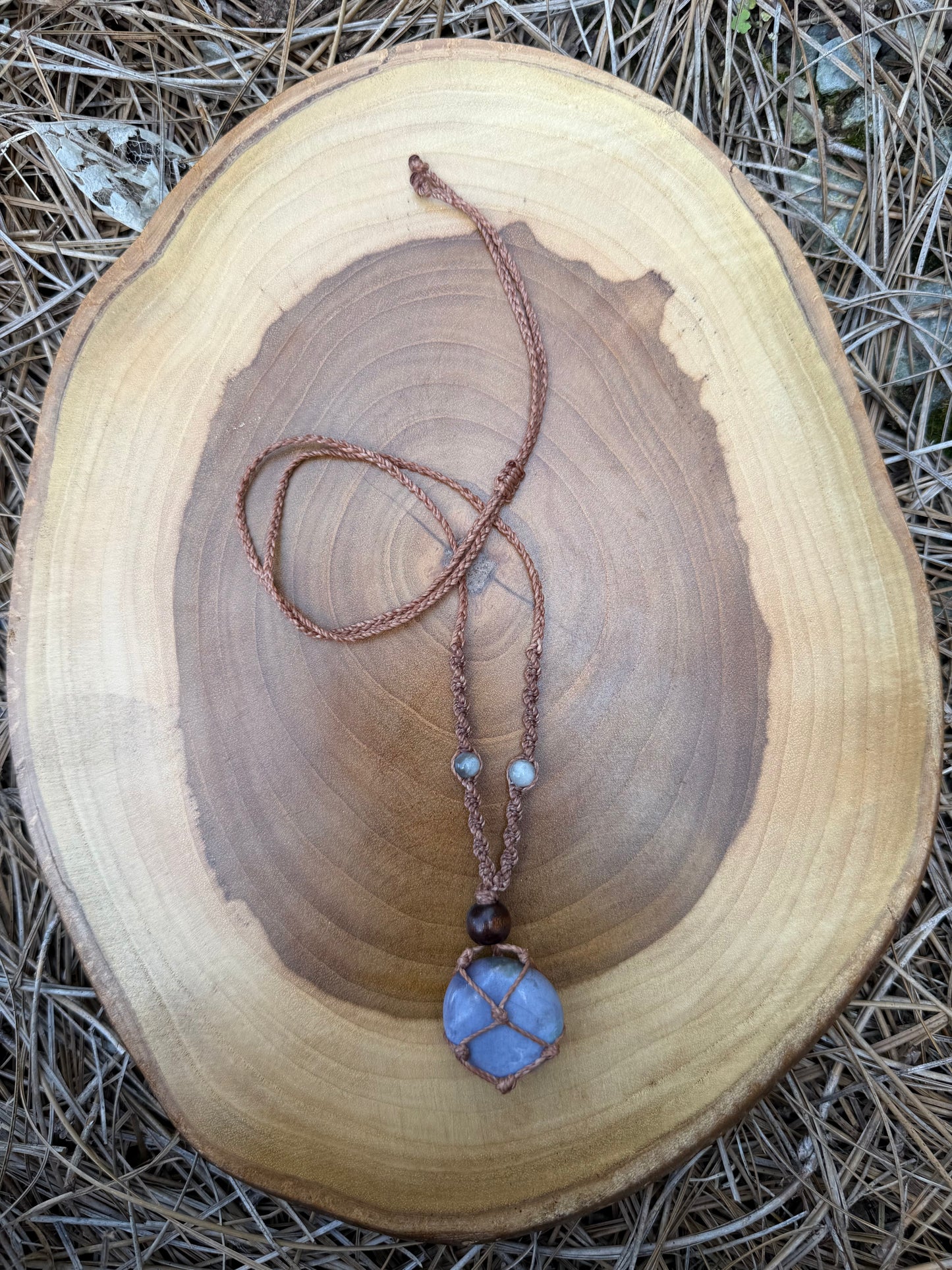 Hand-Knotted Moss Agate Crystal Necklace