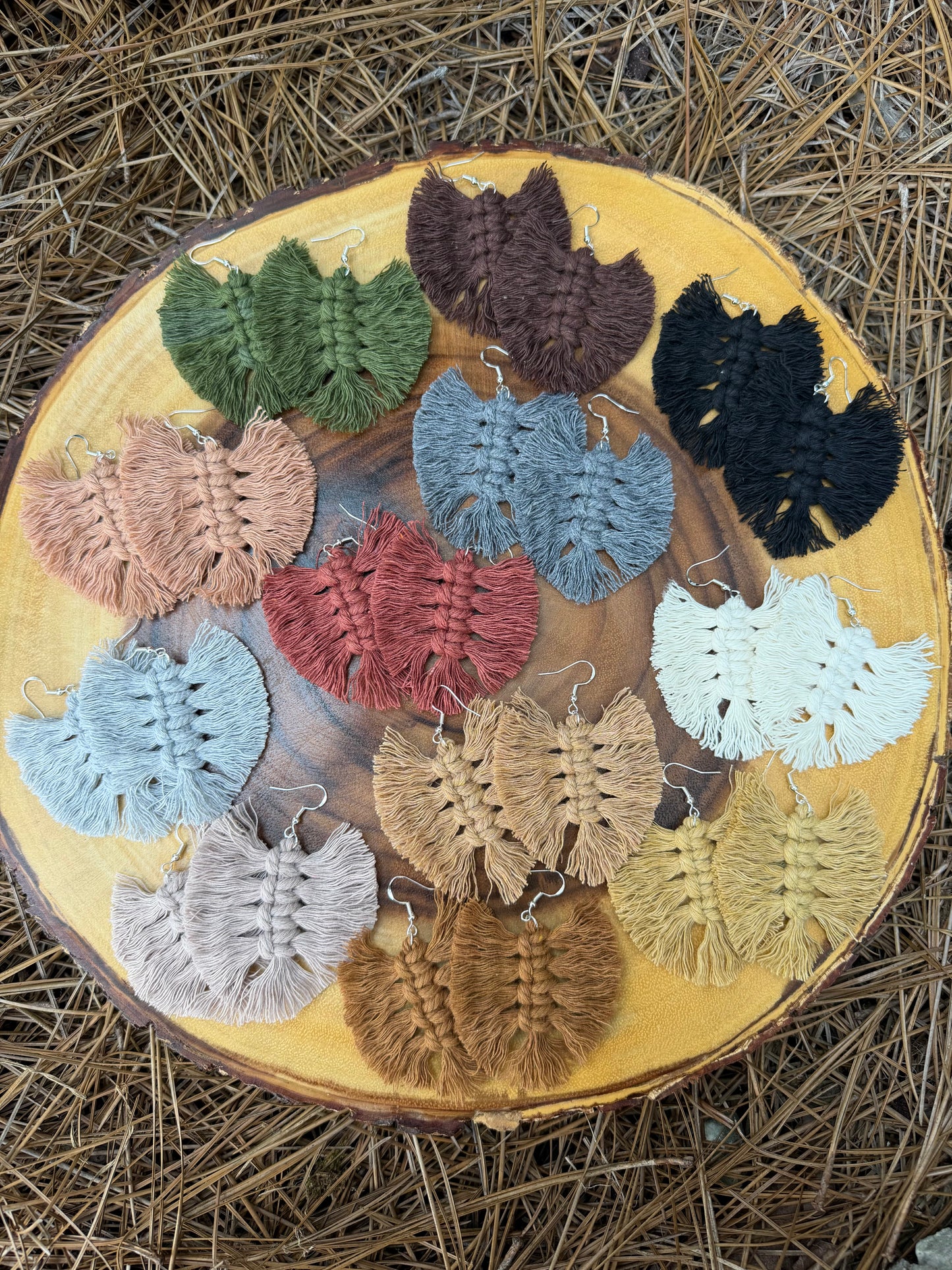 Macramé Leaf Earrings (12 options)