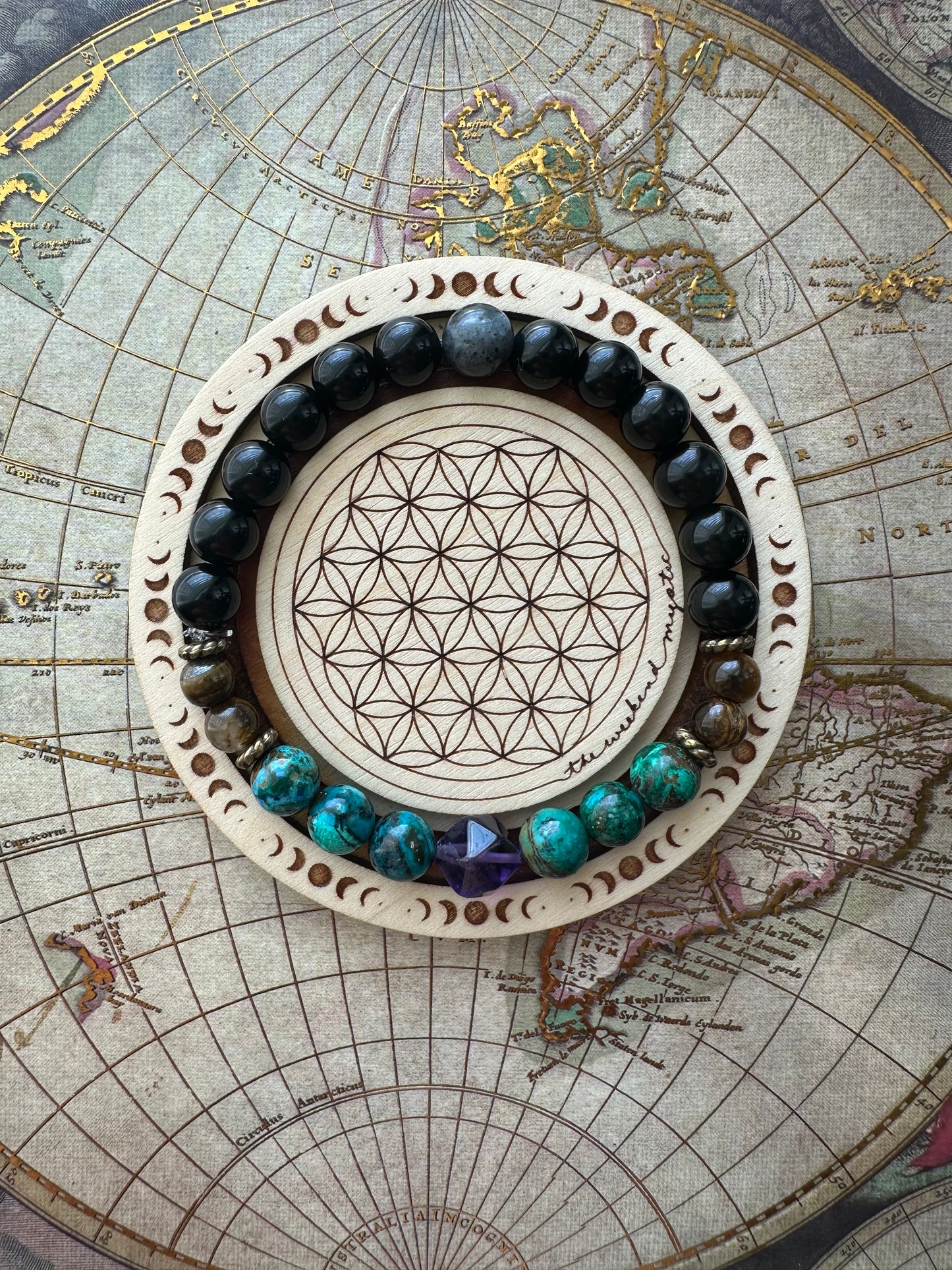 Mystical Flow into the Night Stretch Bracelet