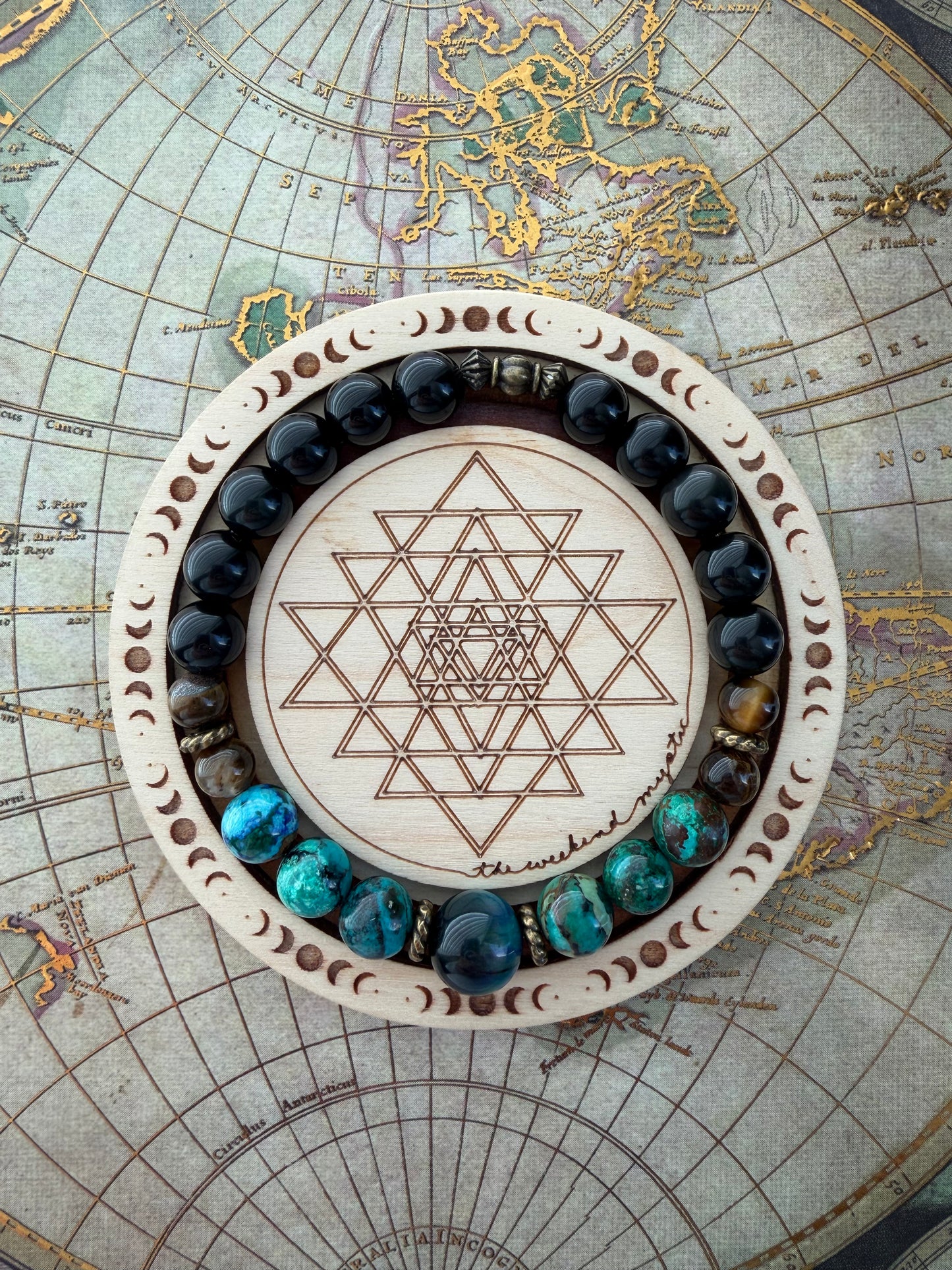 Dark Earthy Gypsy Stretch Bracelet