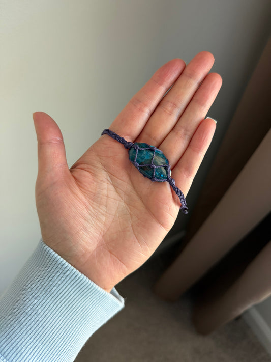 Hand-Knotted Apatite Crystal Bracelet