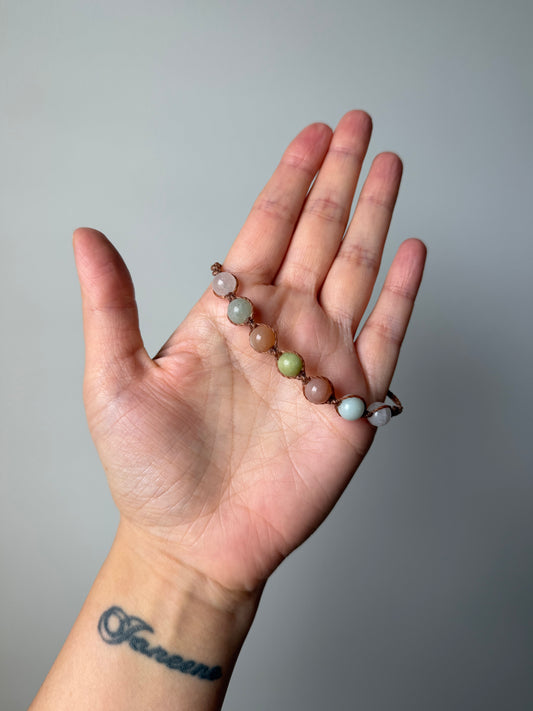 Flora - Hand-Knotted Spring Bliss Crystal Bracelet