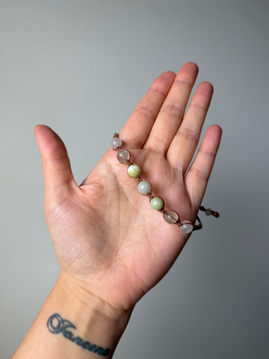 Clover - Hand-Knotted Spring Bliss Crystal Bracelet