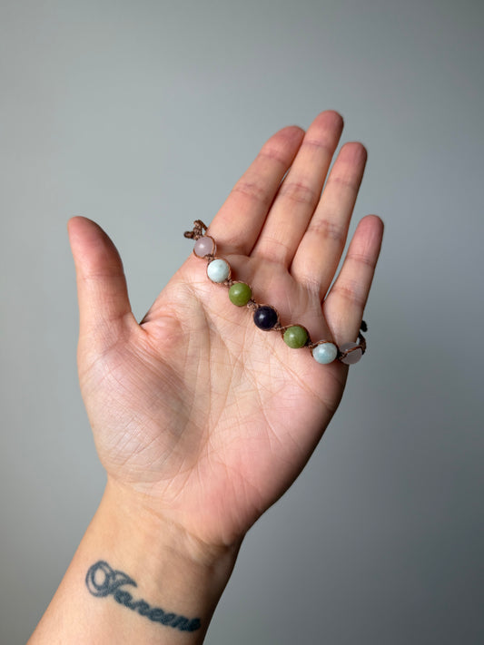 Verna - Hand-Knotted Spring Bliss Crystal Bracelet