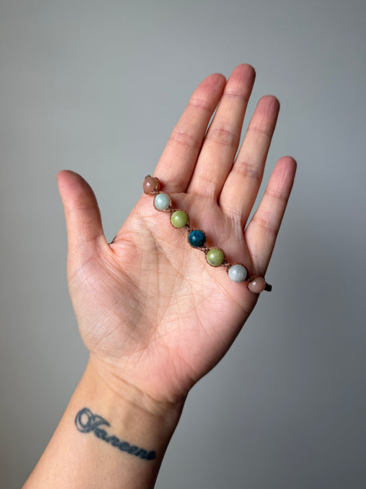 Azalea - Hand-Knotted Spring Bliss Crystal Bracelet