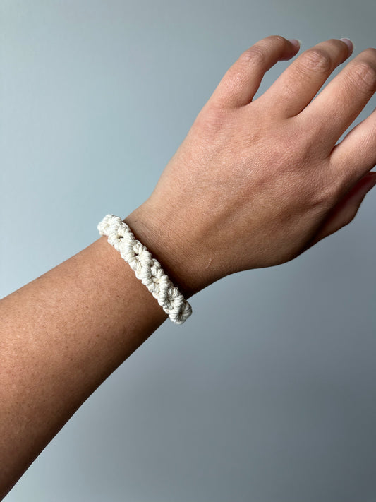 Hand-Knotted Cotton Cord Macramé Bracelet