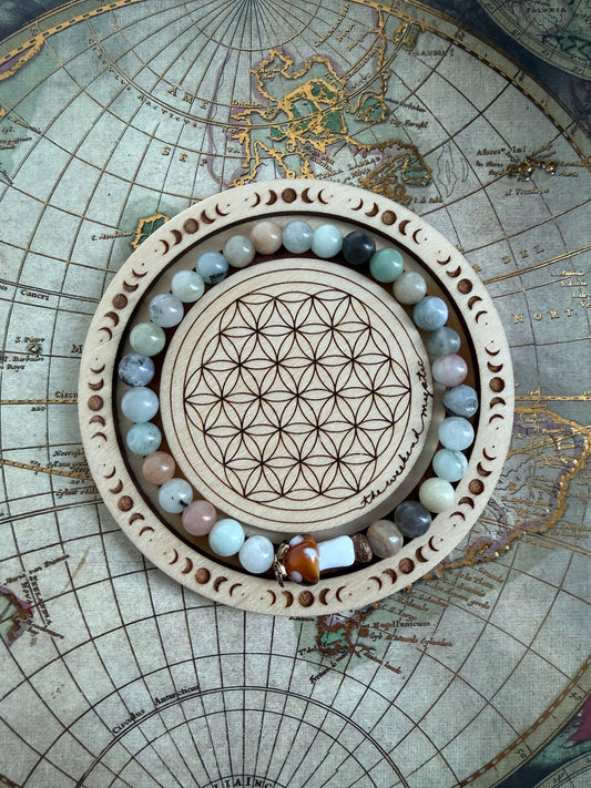 Amazonite Mushie Stretch Bracelet