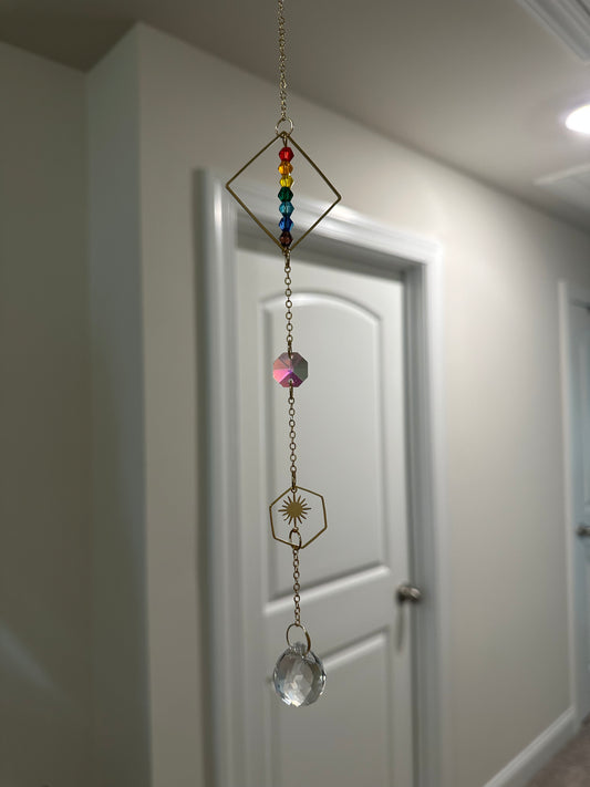 Crystal Rainbow Sun Suncatcher