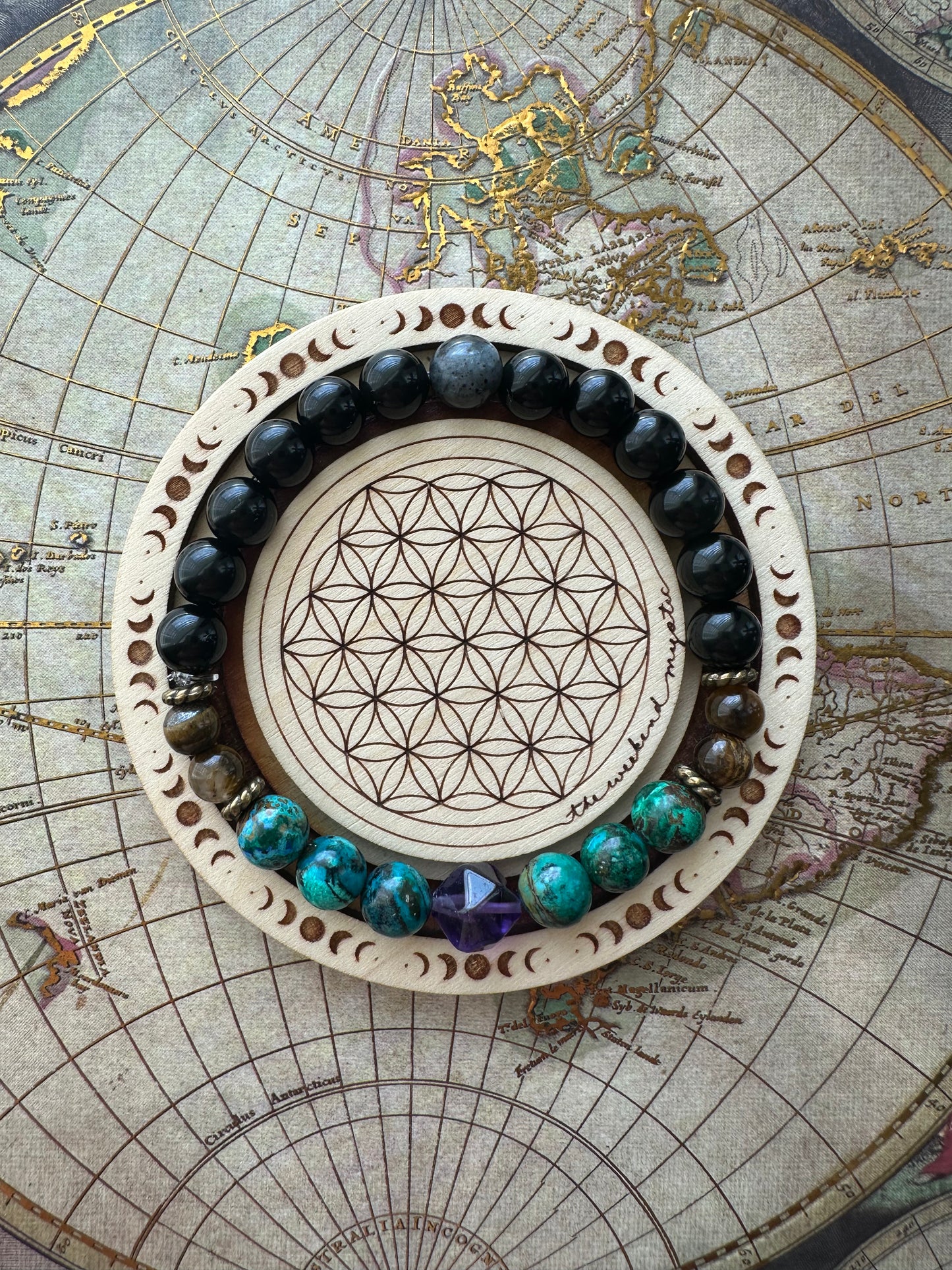 Mystical Flow into the Night Stretch Bracelet