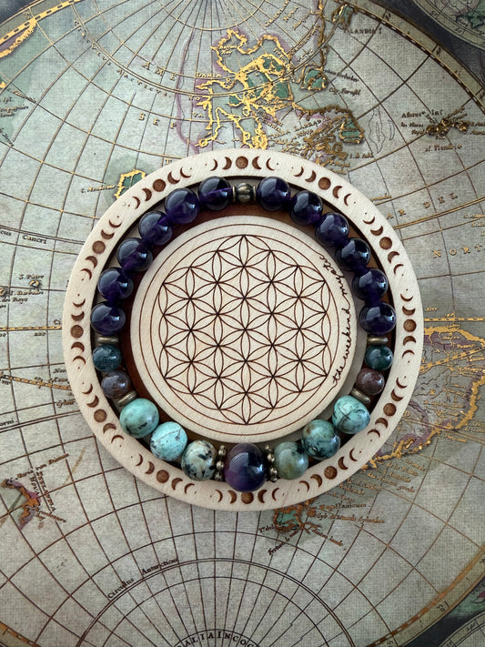 Gypsy Amethyst Forest Stretch Bracelet