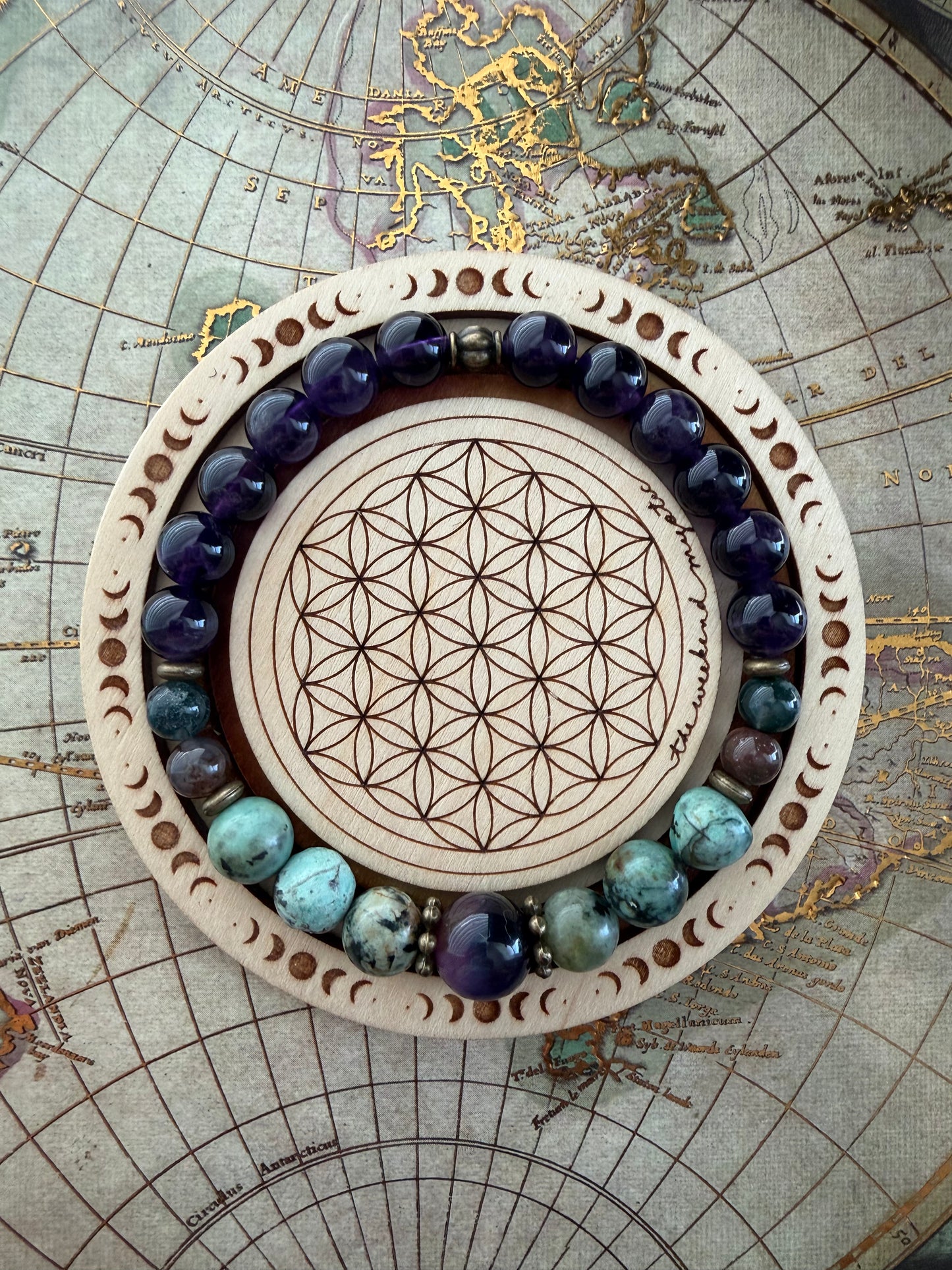 Gypsy Amethyst Forest Stretch Bracelet