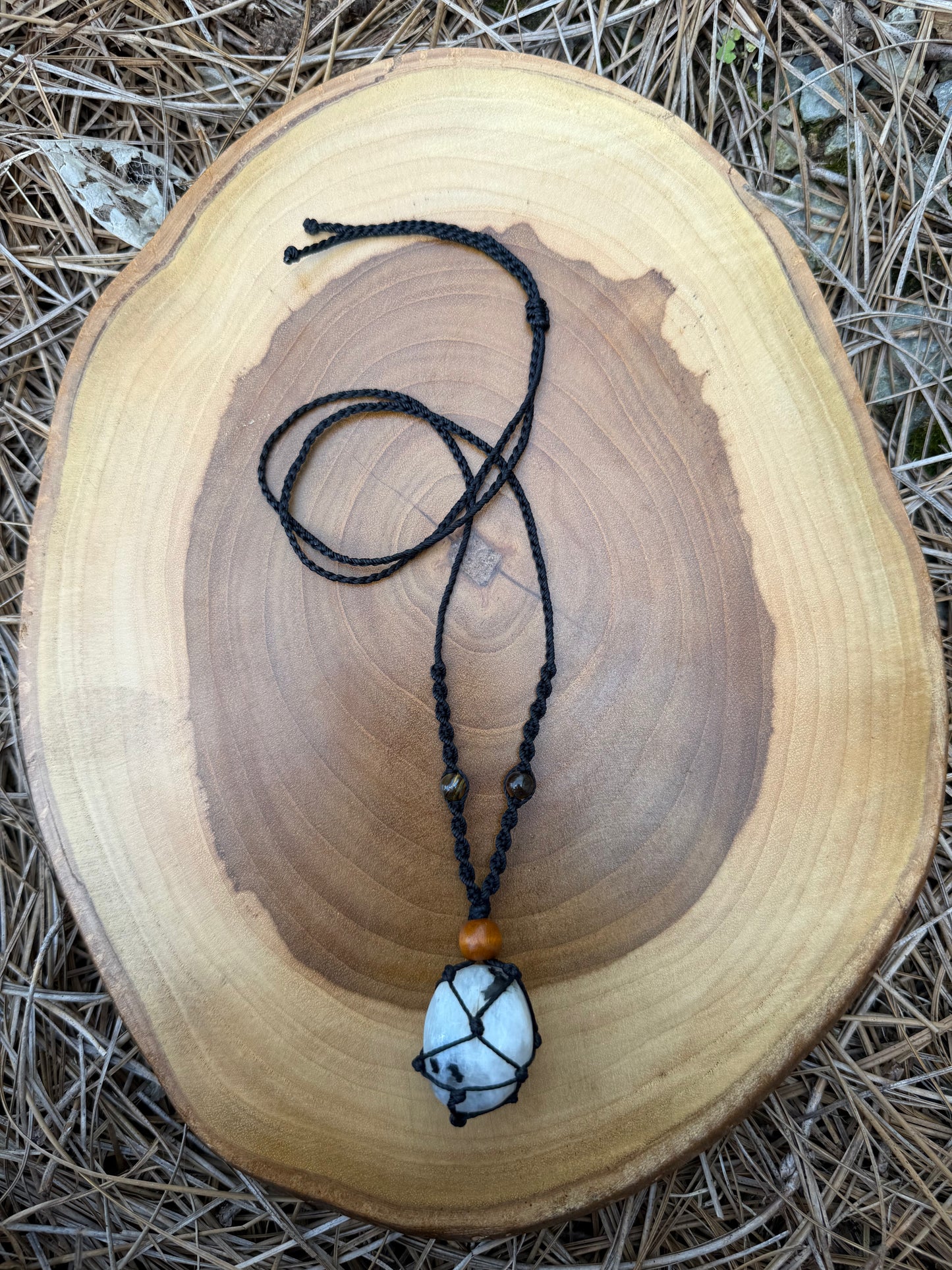 Hand-Knotted Moonstone Crystal Necklace