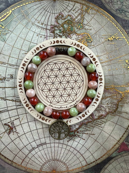 Changing Colors Tree of Life Charm Stretch Bracelet