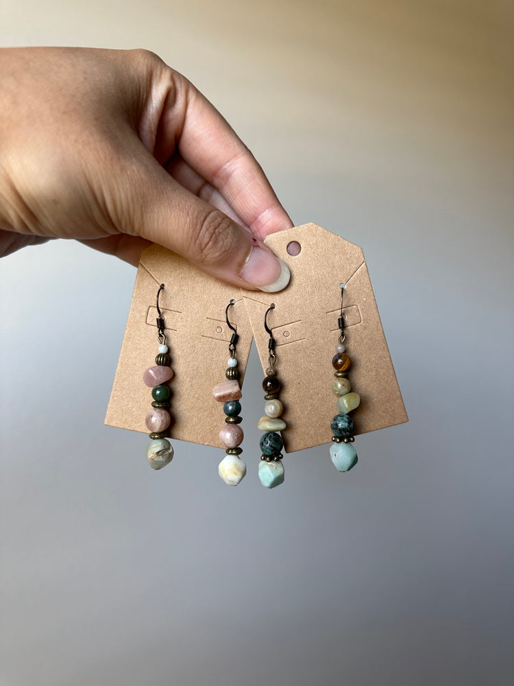 Crystal Beaded & Charm Earrings