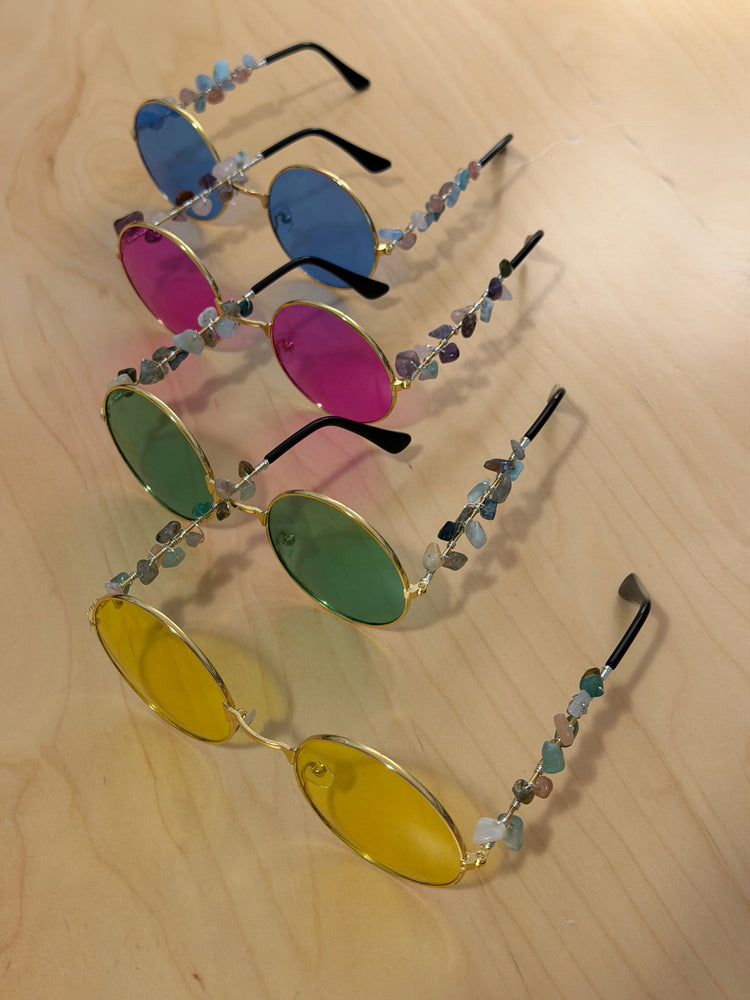 Wire Wrapped Crystal Hippie Glasses