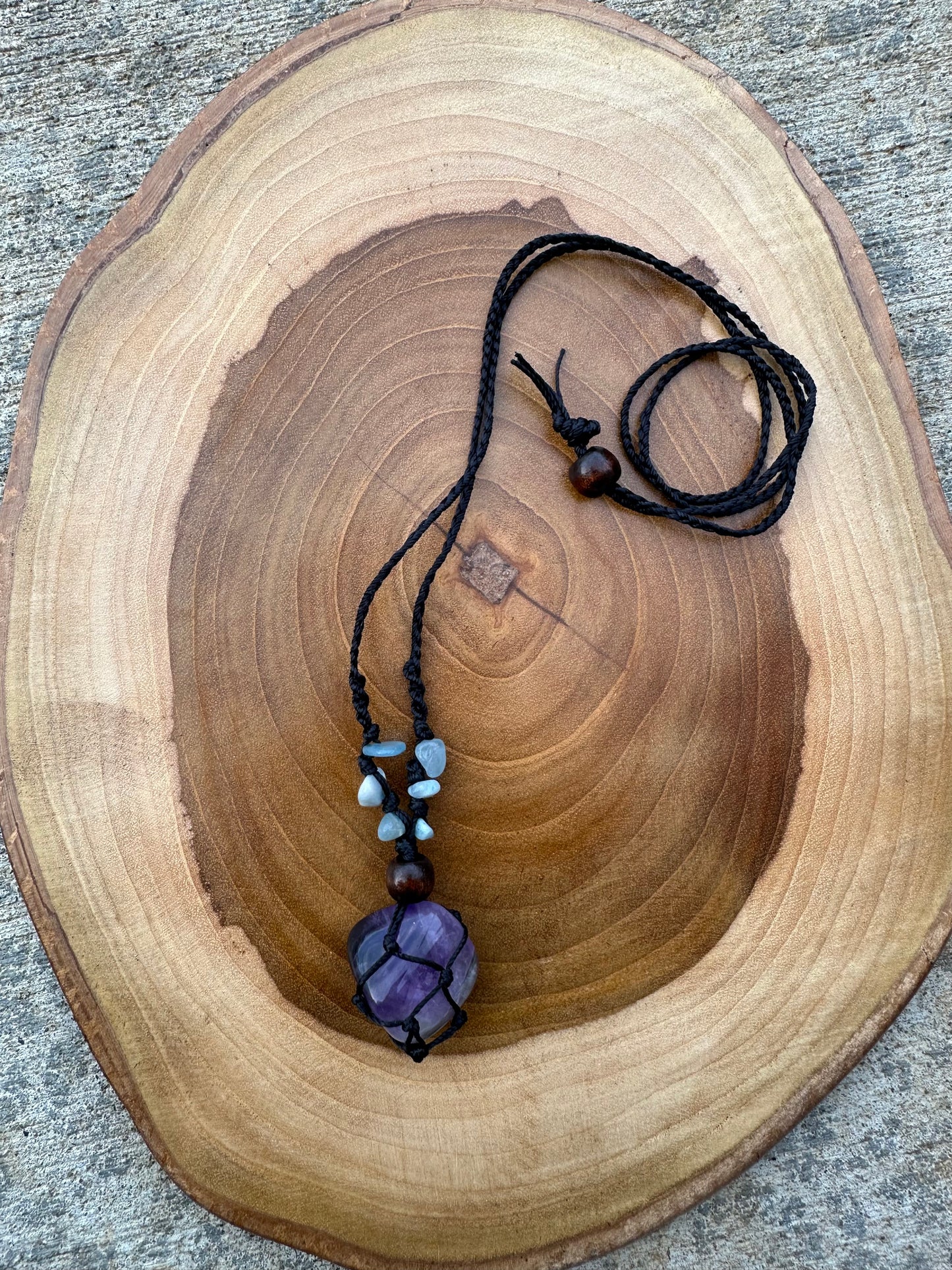 Hand-Knotted Amethyst Crystal Necklace