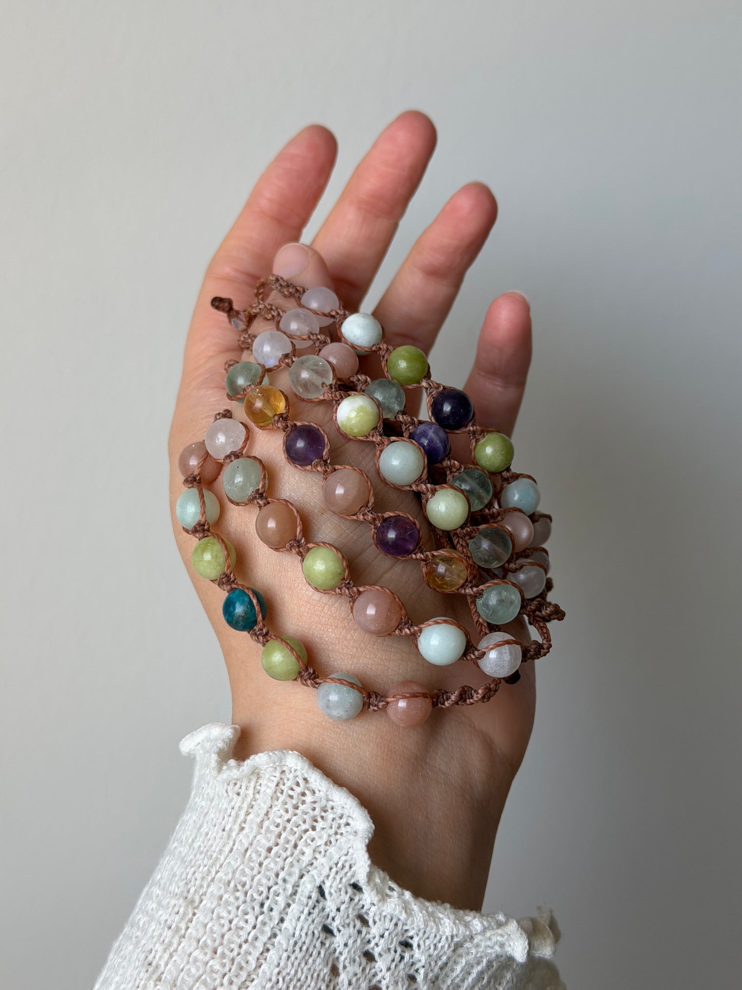 Flora - Hand-Knotted Spring Bliss Crystal Bracelet