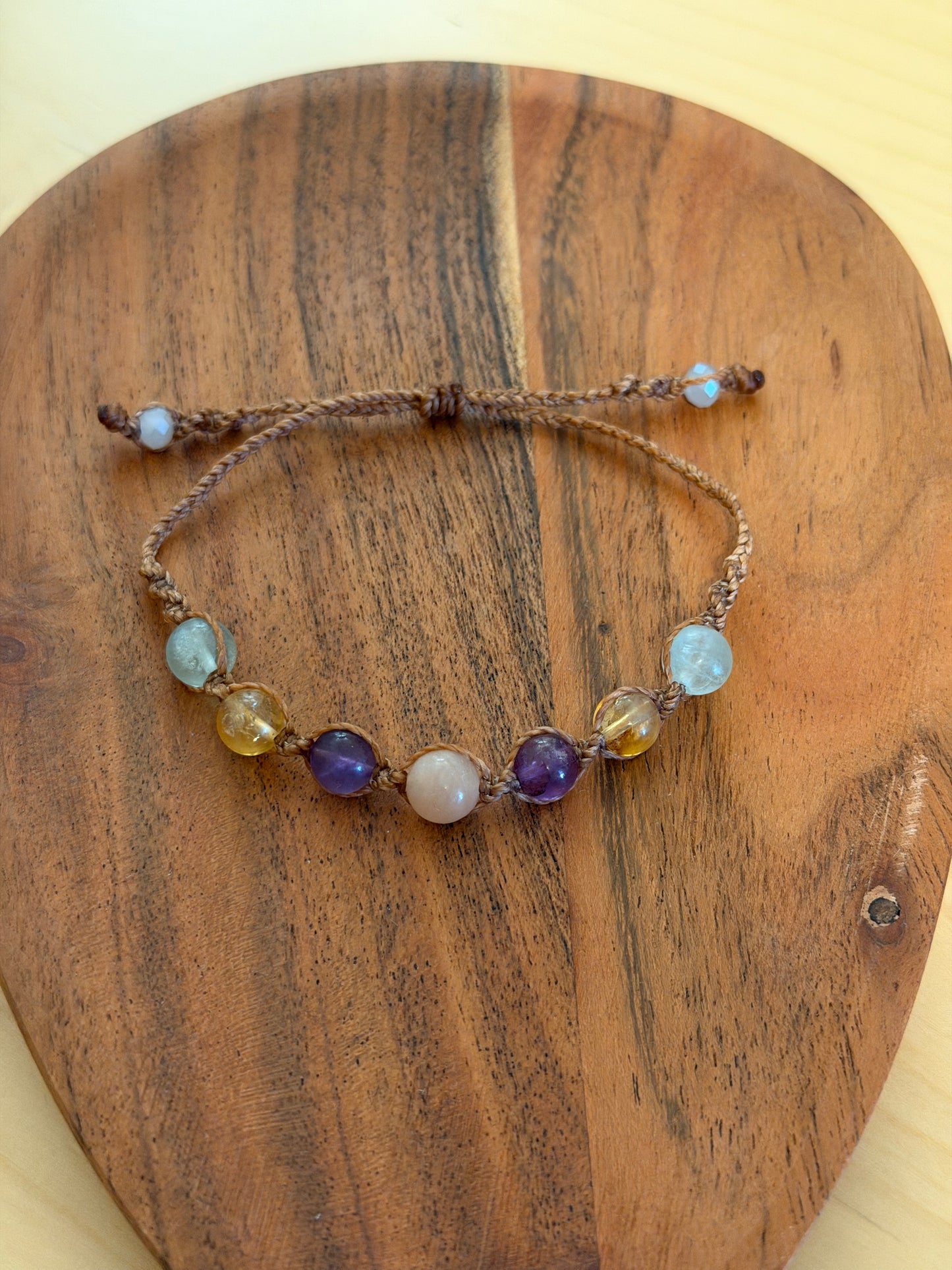 Dahlia - Hand-Knotted Spring Bliss Crystal Bracelet