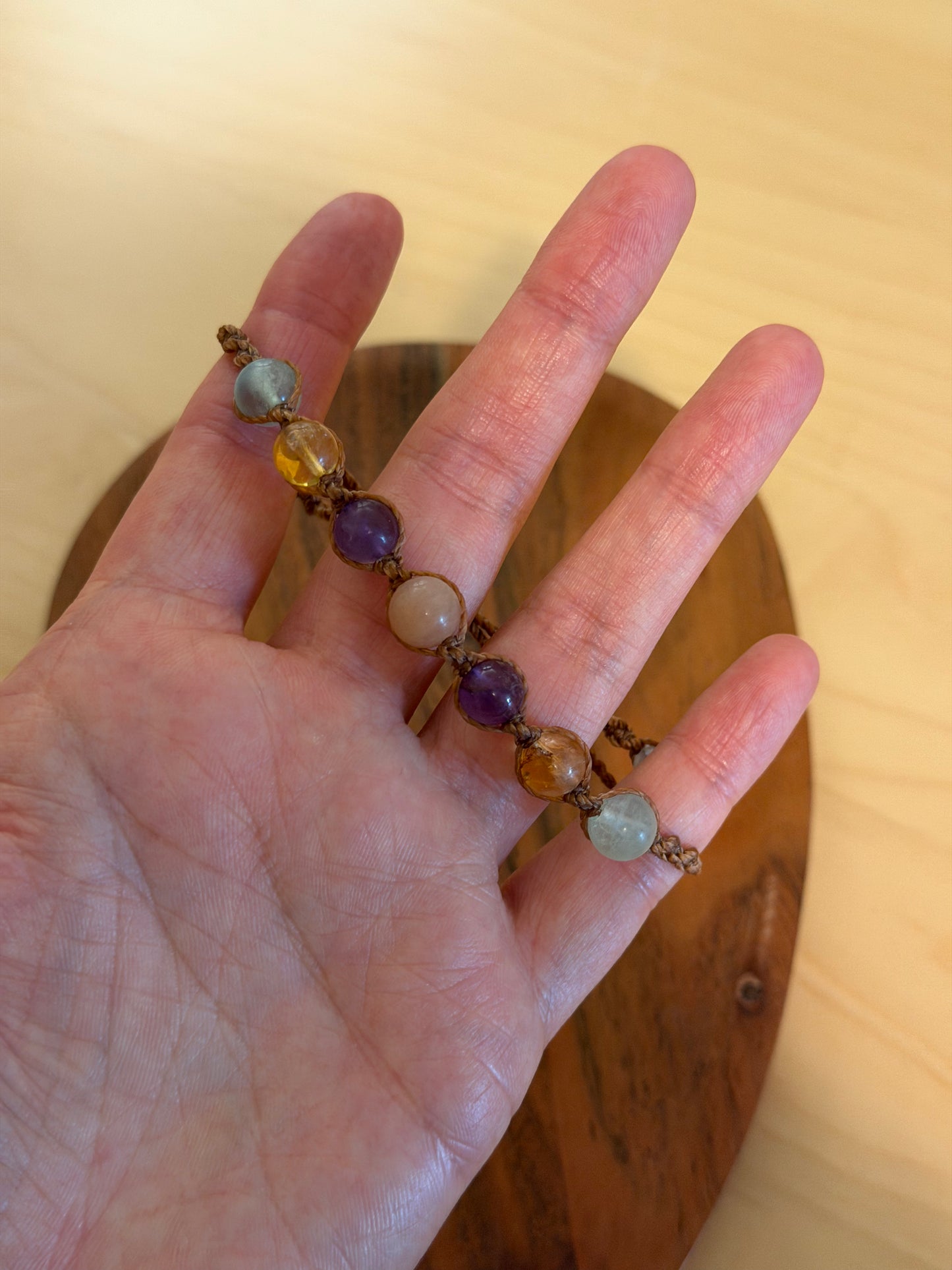 Dahlia - Hand-Knotted Spring Bliss Crystal Bracelet