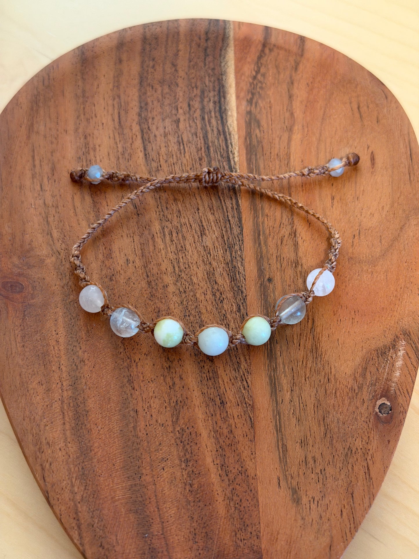 Clover - Hand-Knotted Spring Bliss Crystal Bracelet
