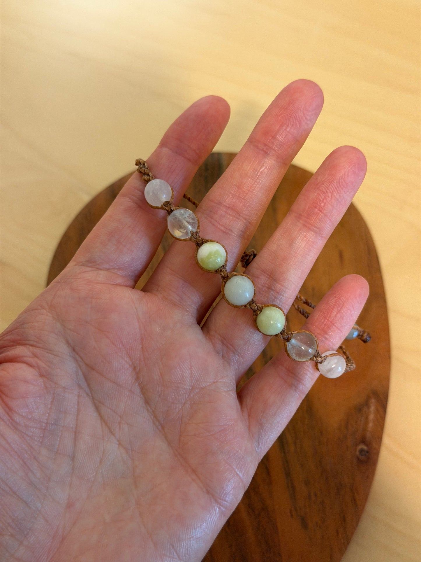 Clover - Hand-Knotted Spring Bliss Crystal Bracelet