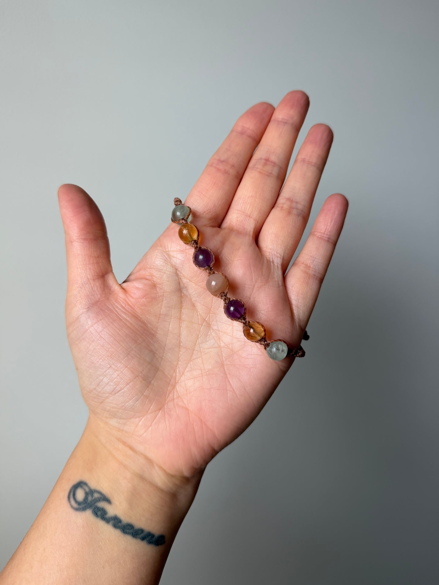 Dahlia - Hand-Knotted Spring Bliss Crystal Bracelet