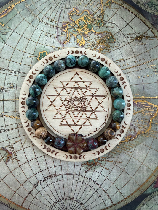 Earthy Flower Stretch Bracelet
