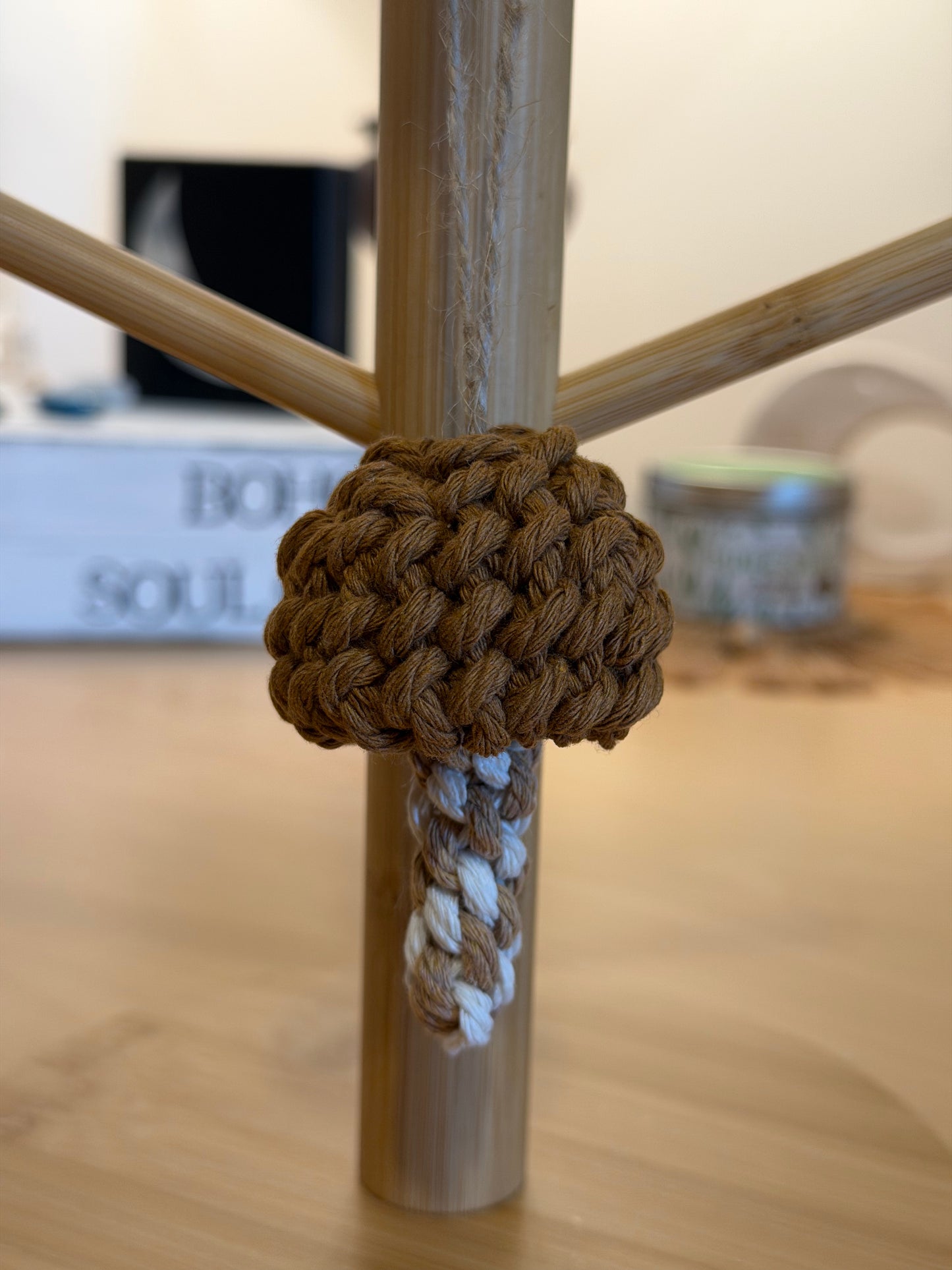 Mini Macramé Mushie Hanging/Ornament - Boho Mushroom Decor (9 Options)