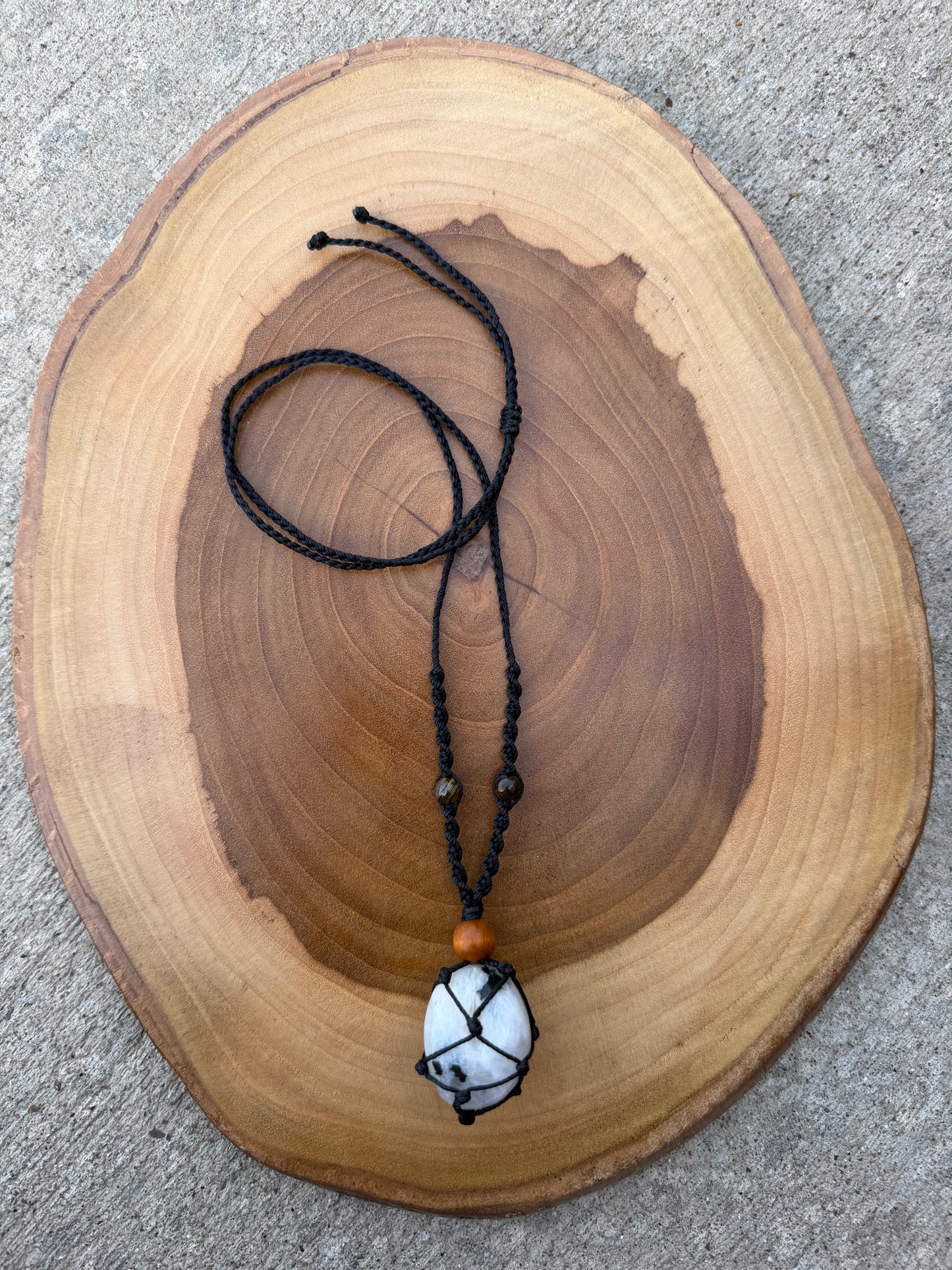 Hand-Knotted Moonstone Crystal Necklace