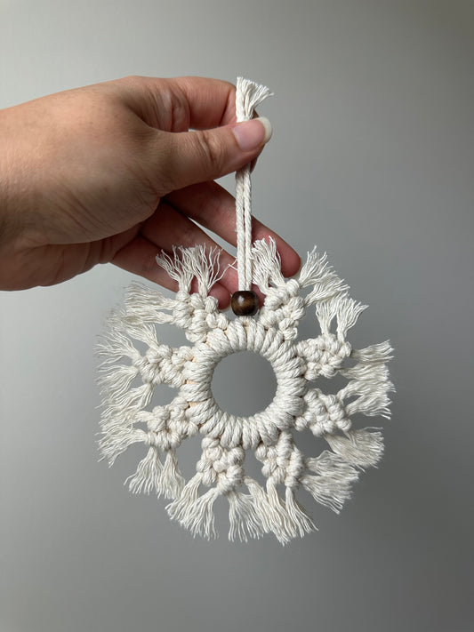 Macramé Snowflake Ornament