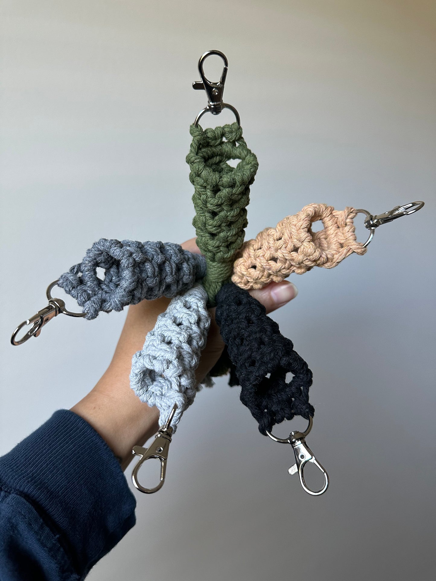 Macramé Chapstick Holder Keychain