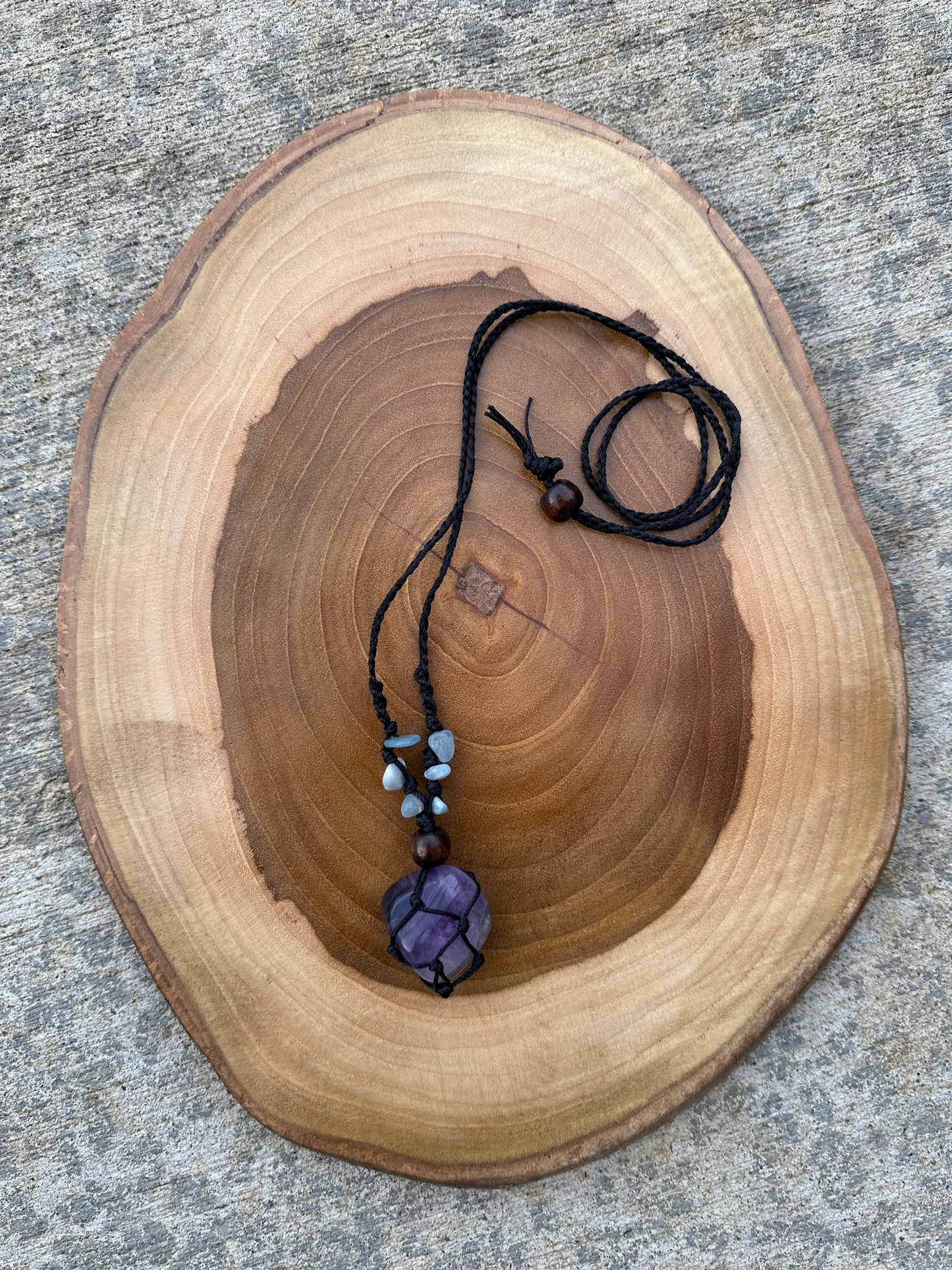 Hand-Knotted Amethyst Crystal Necklace