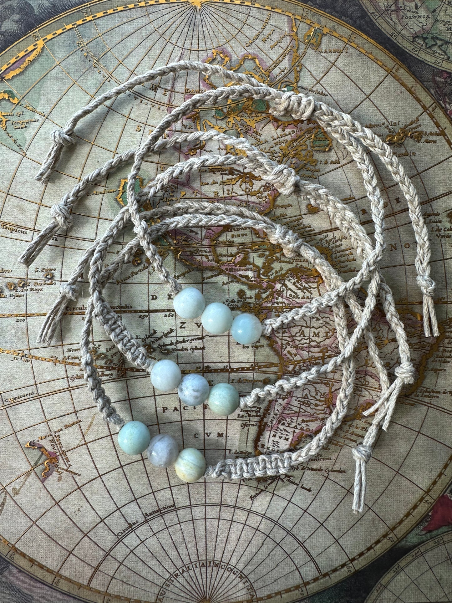 Hand-Knotted Hemp Amazonite Bracelet