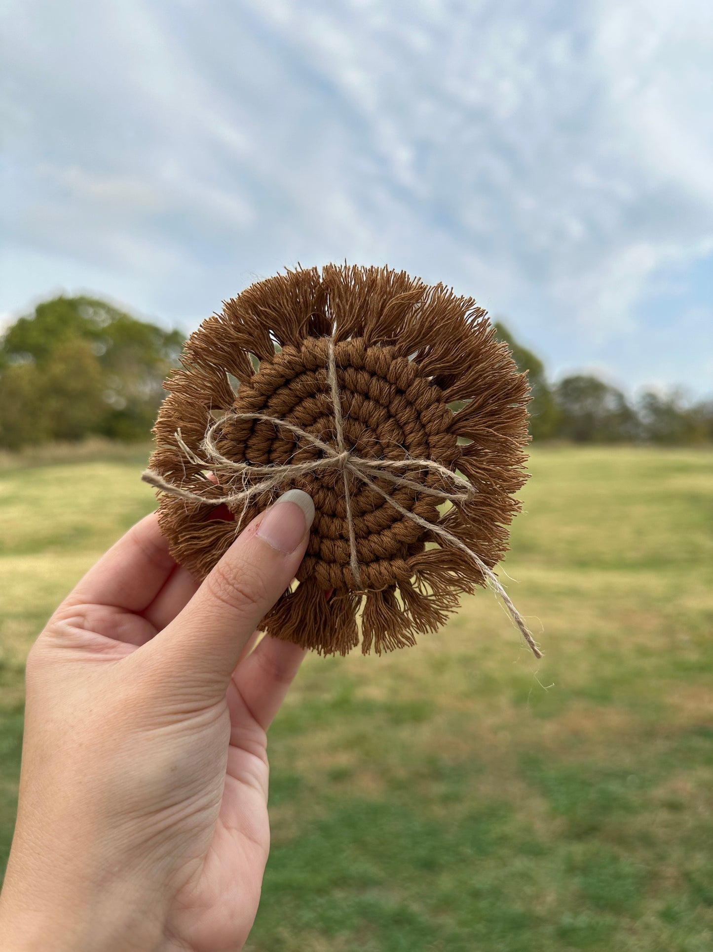 Mini Macramé Car Coasters (Set of 2)